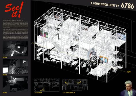 Winners of the London Cinema Challenge re-imagine the movie venue Koshino House, Axonometric Drawing, Isometric Drawing, Plans Architecture, Architecture Concept Diagram, Architectural Model, Concept Diagram, Architecture Graphics, Graduation Project