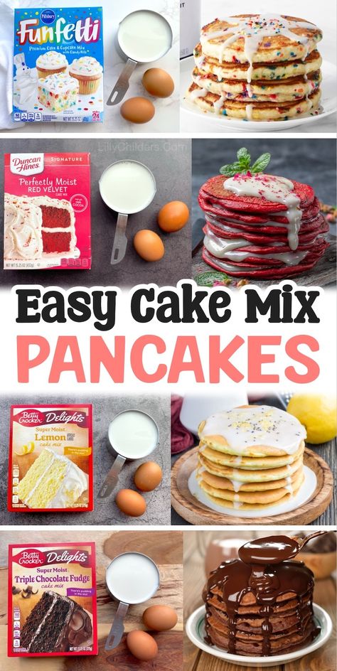 Easy Cake Mix Pancakes (So Many Fun Flavor Options!)