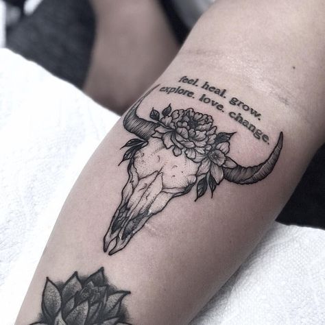 Building Tattoos, Cow Skull Tattoo, Cow Skull Tattoos, Bull Skull Tattoos, Cowgirl Tattoos, Country Tattoos, Horoscope Tattoos, Bull Tattoos, Taurus Tattoos