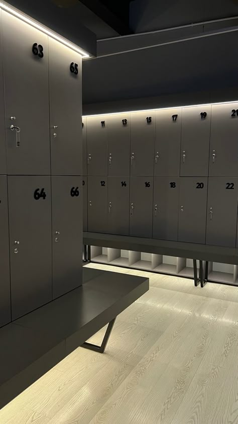 Locker Room Bathroom, Functional Training Gym, Gym Locker Room, Gym Architecture, Commercial Gym Design, Sports Locker, Locker Designs, Room Gym, Logo Design Inspiration Creative