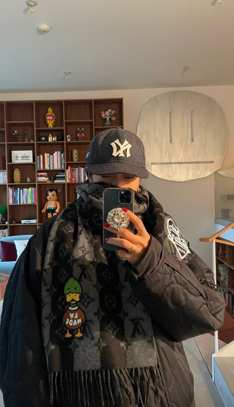 Peggy Gou, Ny Cap, Jdm Racing, Louis Vuitton Scarf, Nostalgia Aesthetic, Interior Home, Winter Fits, Clothes Style, Mode Inspo