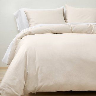 Full/queen : Duvet Covers : Target Cream Bed Sheets, Cream Sheets, Most Comfortable Bed, Super King Duvet Covers, Top Of Bed, Double Duvet Covers, Single Duvet Cover, Sateen Sheets, Linen Duvet