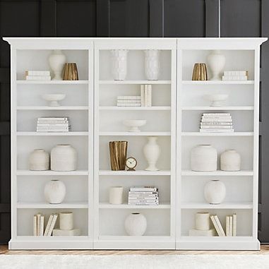 Casa Florentina Josephina 3-Piece Flush Wall Unit Bathroom Cabinets Ideas, Storage Solutions For Small Spaces, Closet Storage Systems, Bookshelf Cabinet, Modular Display, Display Bookcase, Large Bookcase, Office Bookcase, Media Furniture