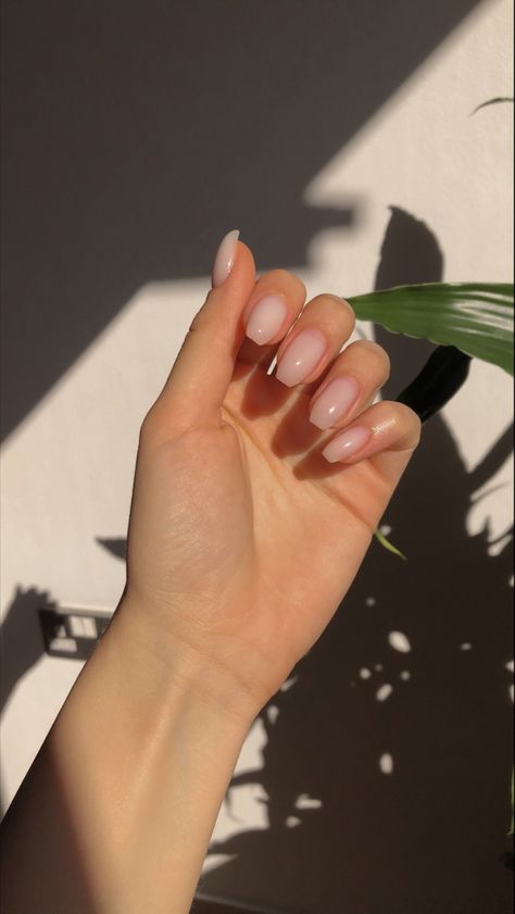 Milk Nails Gel, Milk White Acrylic Nails, Milk French Nails, Milk Nails Design, Milk White Nails, Nails Minimal, Milk Nails, Manicure Shellac, Milky Nails