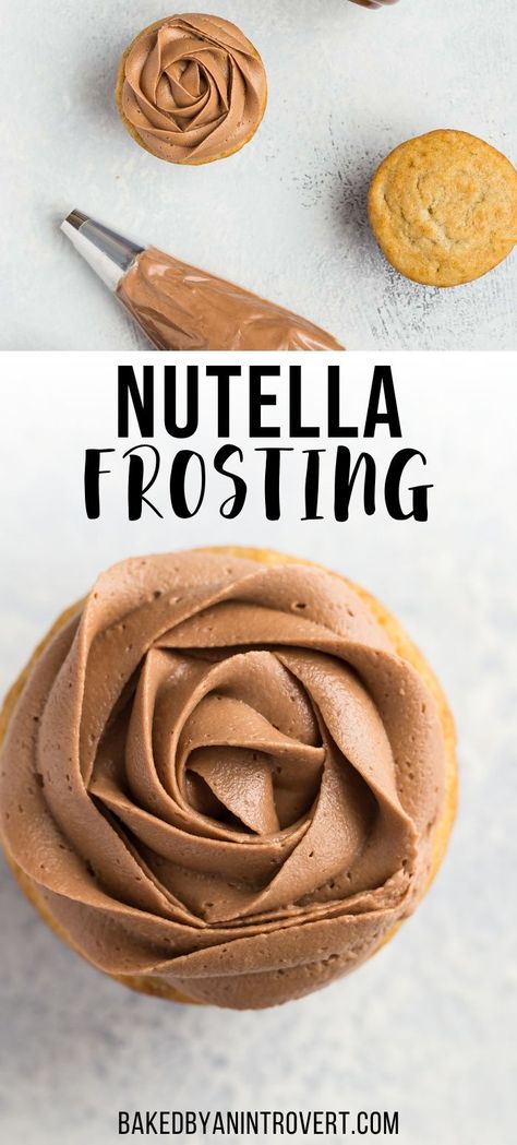 Frosting Recipes For Cakes, Nutella Frosting Recipe, Recipes For Cakes, How To Make Nutella, Nutella Frosting, Weight Watcher Desserts, Nutella Cupcakes, Nutella Buttercream, Easy Frosting