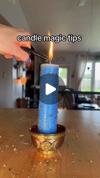 Hoodoo Candle Magic, How To Anoint A Candle, Blue Candle Spells, Candle Spells For Beginners, Blue Candle Magic, Color Correspondences, Magic For Beginners, Candle Magic Spells, Witch Tips