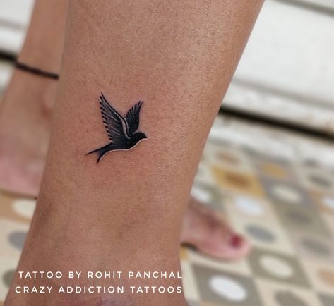 Tattoo by Rohit Panchal at Crazy addiction tattoos Bird Tattoo On Hand For Women, Albertross Bird Tattoo, Bird Set Free Tattoo, Albatross Tattoo, Bird Hand Tattoo, Simple Bird Tattoo, Tattoo Homme, Bird Tattoo Men, Bird Set Free