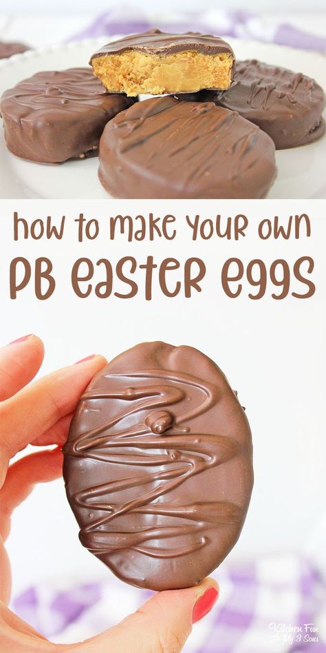 Reese's Peanut Butter Eggs are the Easter dessert you need! If you love chocolate and peanut butter, you can make your own Reese's eggs at home. | Homemade Peanut Butter Eggs #easter #food #recipe #yummy #chocolate #peanutbutter #reeses Dinner Eggs, Reese Eggs, Reese Peanut Butter Eggs, Egg Shaped Cookies, Peanut Butter Easter Eggs, Peanut Butter Brands, Peanut Butter Eggs, Easter Snacks, Easter Desserts Recipes