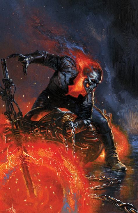 Ghost Rider Johnny Blaze, Ghost Raider, Dell Otto, Rider Wallpaper, Ghost Rider Pictures, Ghost Rider Wallpaper, Spirit Of Vengeance, Horror Vintage, Alex Ross