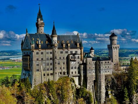 The majestic Neuschwanstein Castle in Bavaria, Germany. Available in 8.5" x 11", 11.7" x 16.5" and 13" x 19".  Printed on premium quality archival luster photographic paper providing vibrant colors and long lasting. Print is sold unframed due to the high cost of shipping framed artwork.  There is significant value in local framing. Ships within 2 business days in a sturdy mailer.  If the print is damaged during shipping, I will replace it at no charge if contacted immediately upon delivery. I will gladly accept returns for a full refund if I am notified within 7 days of delivery and the photo is returned to me within 14 days.  It is important to me that you are happy with your print.    Please note that the colors shown on your monitor may appear slightly different than the actual print du Pop Psychology, Castle Bavaria, German Castles, Ancient Library, Antique Architecture, Classy Makeup, Germany Castles, Neuschwanstein Castle, Mountain Stream