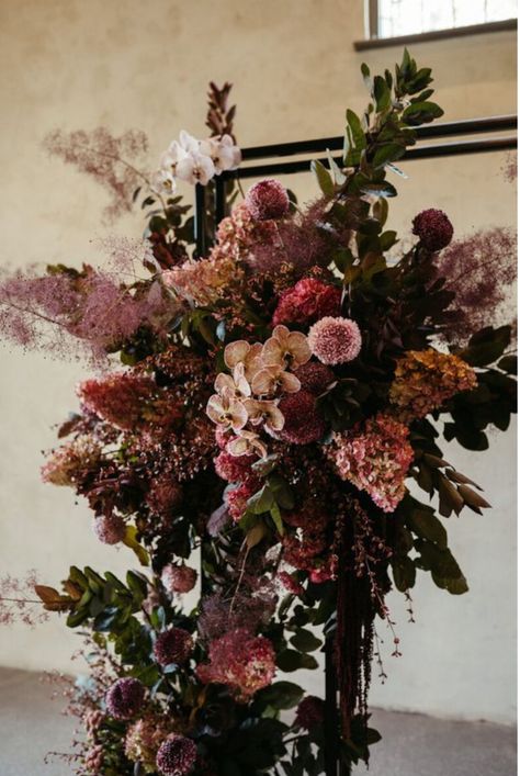 Moody Wedding Flowers, Flower Portfolio, Stones Of The Yarra Valley, Flower Cloud, Yarra Valley Wedding, Dark Wedding Theme, Wedding Arbour, Dark Wedding, Yarra Valley