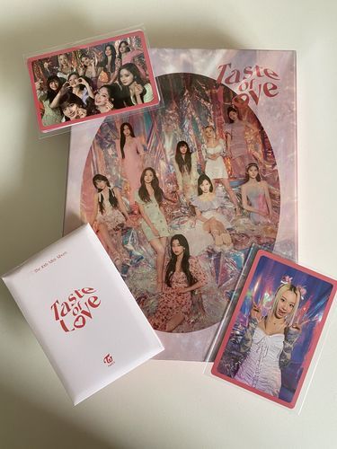 "the album is gorgeous! it arrived in good condition and i am planning on buying the other versions too ! i also endes up pulling my bias for all of the bigger inclusions! overall an amazing album." - elle w. Kpop Stuff To Buy, Kpop Fan Made Album Cover, Albums Aesthetic Kpop, Album Collection Kpop, Twice Album Aesthetic, Kpop Album Inclusions, Kpop Album Newjeans, Kpop Albums Twice, K Pop Albums