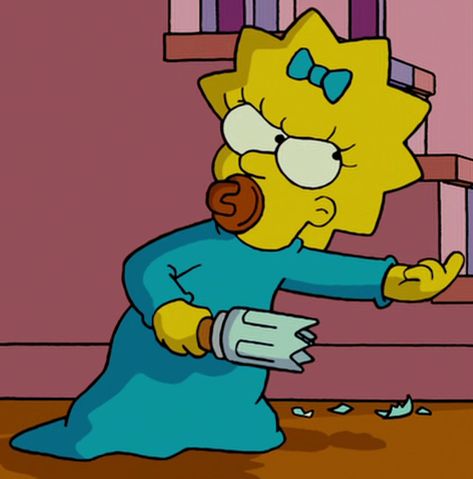 Maggie The Simpsons, The Simpson Drawing, Simpsons Black And White, Maggie Simpson Drawing, Maggie Simpson Tattoo, Bart Simpson Aesthetic, The Simpsons Aesthetic, Lisa Simpson Aesthetic, The Simpsons Maggie