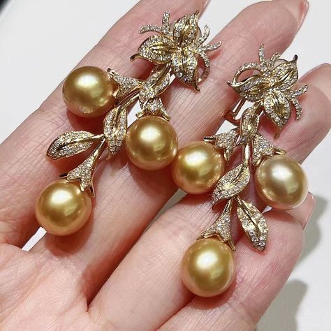 South Sea Pearls Earrings, Golden South Sea Pearls, Pearls Earrings, Sea Pearl, South Seas, South Sea Pearls, Sea Pearls, Tahiti, Bling Bling