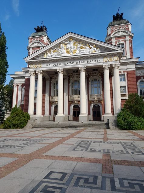 #bulgaria #theater #aesthetic #sofia #exterior Bulgaria Sofia Aesthetic, Sofia Bulgaria Aesthetic, Bulgaria Aesthetic, Sofia Aesthetic, Theater Aesthetic, Country Core, Sofia Bulgaria, Gcse Art, British Airways