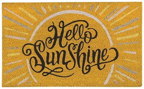 AmazonSmile: Now Designs Doormat, Hello Sunshine: Home & Kitchen Modern Farmhouse Porch, Spice Jar Labels, Plaid Rug, Outdoor Entryway, Wooden Serving Boards, Coir Mat, Chicken Scratch, Garden Store, Coconut Fiber