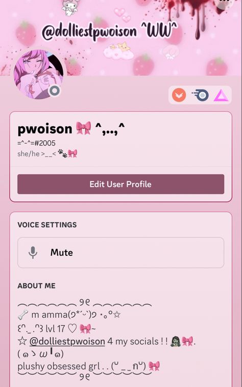 discord profile aesthetic cutecore kawaiicore cute cutegore aesthetic discord profile cute banner pink soft kawaiicore soft aesthetic discord profile Kawaii Discord Bio, Bios For Best Friends, Matching Discord Bios, Matching Bios For Best Friends, Matching Bios, Matching Bio, Discord Bio, Aesthetic Discord, Matching Christmas Pfp Friends