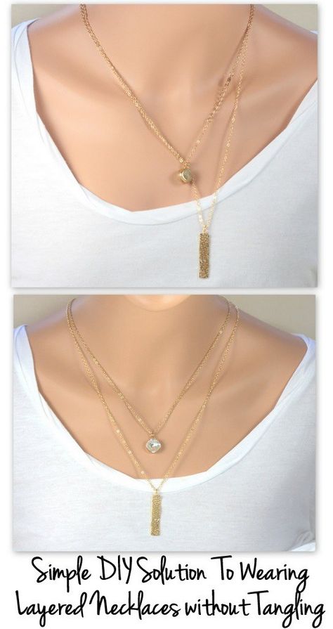 I LOVE the layered look of dainty necklaces worn at different lengths but I stopped wearing them because they would constantly get twisted together and look like a mess. Usually the clasps would co… Necklaces Ideas, Dainty Diamond Necklace, Fine Silver Jewelry, Coin Pendant Necklace, Wear Necklaces, Gold Diamond Necklace, Gold Heart Necklace, Silver Jewelry Fashion, Beaded Jewelry Patterns