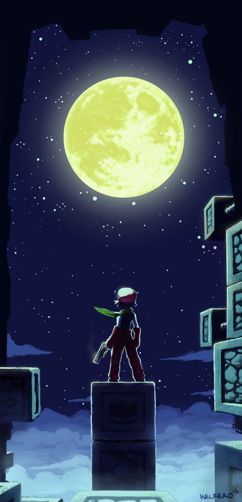 "Moonsong" Fanart : Doukutsu Monogatari / Cave Story . Character(s) : Quote Cave Story Fanart, Cave Story Art, Cave Story Quote, Illustrations Painting, Best Indie Games, Cave Story, Funny Wood Signs, Moon Song, Header Image