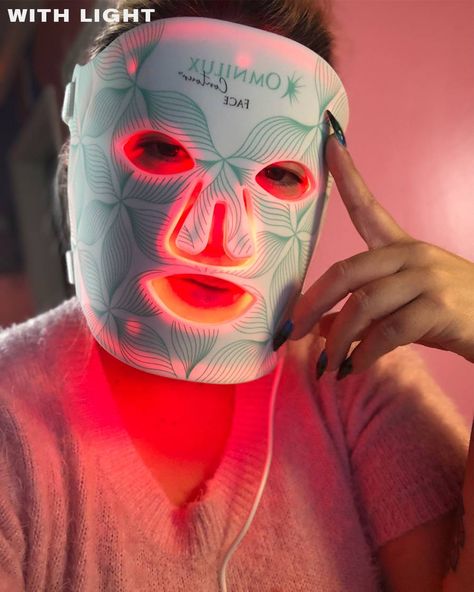 Light Mask Therapy, Red Light Therapy Face, Omnilux Light Therapy, Red Light Therapy For Face, Omnilux Led Mask, Red Light Face Therapy, Led Face Mask Before And After, Red Light Face Mask, Red Light Therapy Face Mask