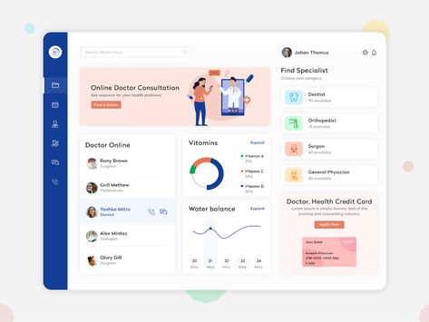 Online Doctor Consultation Dashboard by Excellent WebWorld on Dribbble Healthcare Dashboard, Online Doctor Consultation, Dashboard App, Finance Dashboard, Doctor Consultation, Patient Portal, Data Design, Online Doctor, Dashboard Ui