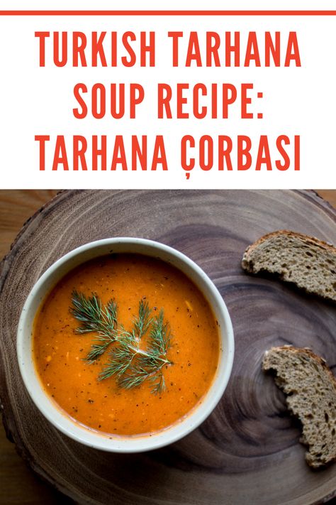 Tarhana soup has been at the table of almost every Turkish house for centuries, and can be served as a breakfast and dinner meal. Tarhana is high in nutritional value due to the vegetables and yogurt used in its production and contains plenty of vitamins and minerals. Tarhana Soup Recipe, Turkish Soup Recipes, Trahanas Soup, Turkish Soups, Tarhana Soup, Turkish Soup, Antique Recipes, Turkish House, Turkish Dishes