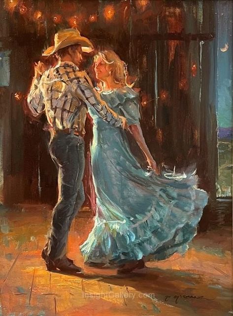 Old Cowboy Paintings, Old Romantic Paintings, Daniel F Gerhartz, Cowboy Painting, Western Artwork, Western Romance, Western Paintings, Wedding Painting, Book Titles