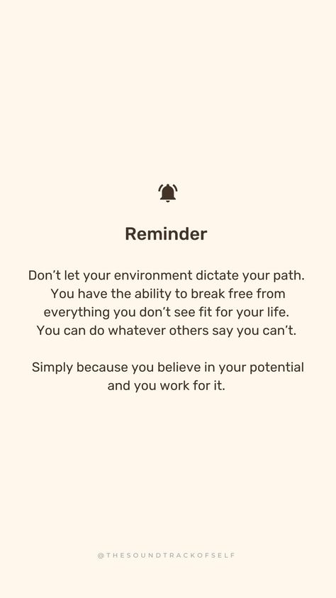 Don’t let the world define your limits. Break free from what doesn’t serve you, trust in your potential, and work toward your vision. You have the power to create your own path! 💫 #BelieveInYourself #BreakBoundaries #OwnYourPath #LimitlessPotential #StayFocused Your Path Quotes, Real Estate Motivation, Path Quotes, Believe In Yourself, Break Free, Stay Focused, Say You, Be Yourself Quotes, Just For Me