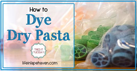 Colored pasta is great for kids' art projects, crafts, and sensory bins. Here's how I dyed dry pasta noodles and the tips I learned from the experience. Pasta Art For Kids, Pasta Recipes For Kids, Pasta Crafts, Dry Pasta, Colored Pasta, Pasta Art, Toddler Art Projects, Fun Factory, Food Dye