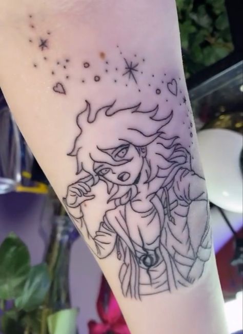 Nagito Tattoo, Danganronpa Tattoo Ideas, Danganronpa Tattoo, Danganronpa Nagito, Inspo Tattoo, Komaeda Nagito, Geek Tattoo, Kind Of, Body Tattoo