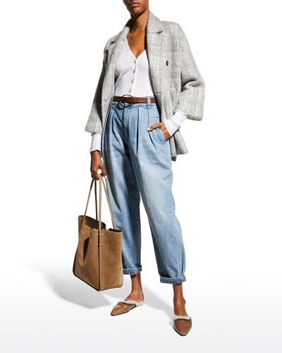 Quite Luxury, Brunello Cucinelli Women, Mix And Match Outfits, Beige Jeans, Cool Street Fashion, Brunello Cucinelli, Pants Outfit, Daily Outfits, Welt Pockets