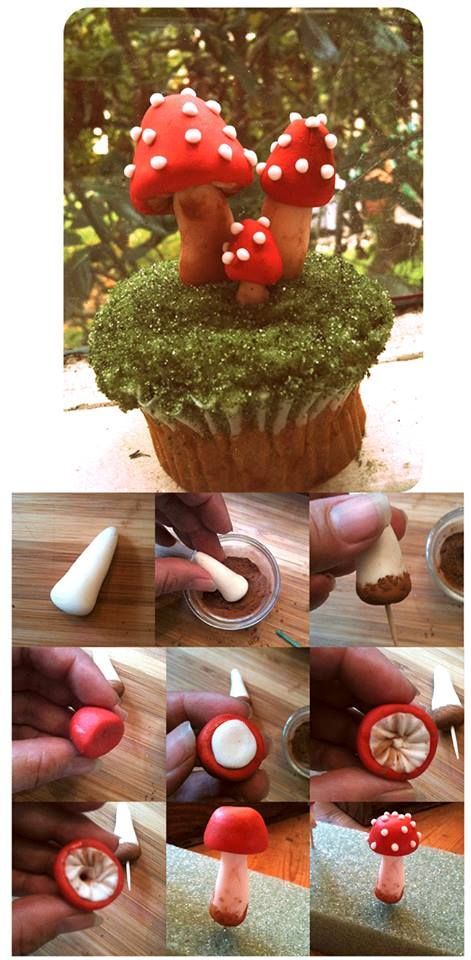 Cupcakes Fondant, Woodland Cake, Fondant Cake Toppers, Fondant Tutorial, Modeling Chocolate, Fondant Decorations, Fondant Flowers, Fondant Cupcakes, Fondant Toppers