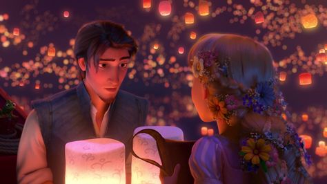 Rapunzel, Tangled, Lanterns, Gif