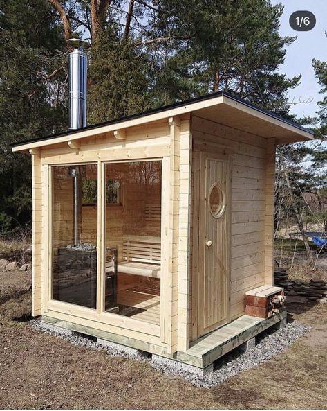 Modern Saunas, Diy Sauna, Building A Sauna, Wood Sauna, Sauna Diy, Sauna House, Sauna Design, Outdoor Sauna, Casa Container