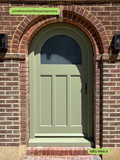 Bespoke Front Doors Gallery by Jonathan Elwell Arched Front Door, Door Beads, Arched Doors, Front Door Colors, External Doors, Door Color, Front Doors, Frame Sizes, Panel Doors