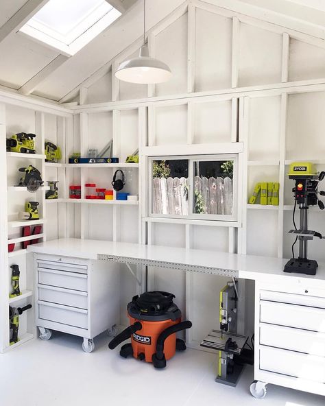 27 Outdoor Shed Organization Ideas for Clutter-Free Storage | Extra Space Storage Shed Storage Ideas, Tool Shed Organizing, Outdoor Shed, Shed Makeover, Tuff Shed, Extra Space Storage, Workshop Shed, Shed Office, Storage Shed Organization