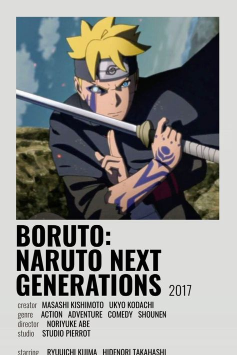 Boruto: Naruto Next Generation Minimalist Poster! (2 of the starring names got cut off) Naruto Names, Film Naruto, Boruto Movie, Japanese Pop Art, Anime World, Poster Anime, Anime Watch, Anime Titles, Anime Recommendations