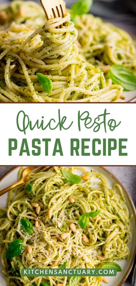 Easy Pasta Pesto Recipes, Pesto Pasta With Jarred Pesto, Butter Pesto Pasta, Pesto Pasta Easy From Jar, Easy Pesto Recipe Pasta, Pasta And Pesto Recipes Easy Dinners, Pesto Fusilli Pasta, Pesto Homemade Recipes, Fresh Pesto Pasta