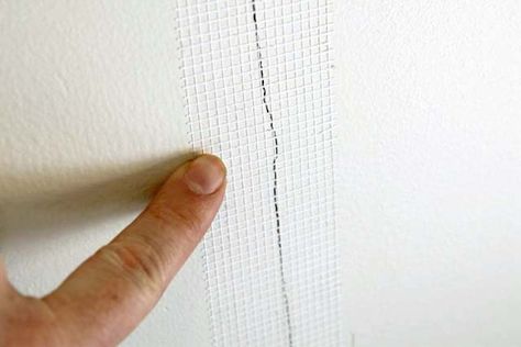 Drywall Tape, How To Patch Drywall, Easy Home Improvement Projects, Cracked Wall, Easy Home Improvement, Drywall Repair, Home Improvement Loans, Home Fix, Up House