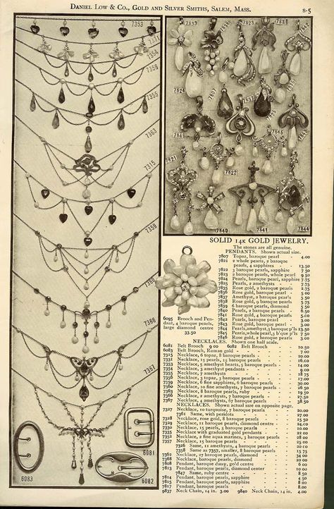 Vintage Jewelry Catalog, 1900s Accessories, 1890s Jewelry, 1912 Jewelry, 1910 Jewelry, 1900 Jewelry, 1920s Jewellery, Accessorizing Tips, 30s Jewelry