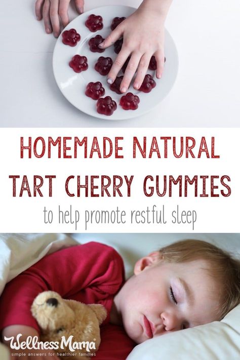 Cherry Gummies, Sleep Gummies, Gummies Recipe, Tart Cherry Juice, Wellness Mama, Sleep Remedies, Natural Healing Remedies, Natural Sleep Remedies, Diy Remedies