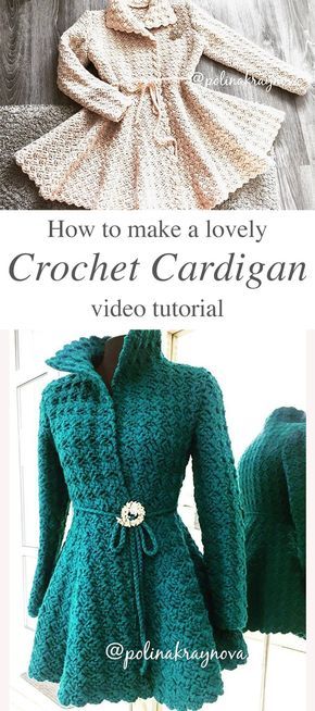 Lovely Crochet Cardigan Anyone Can Make | CrochetBeja Crochet Cardigan Pattern Free, Crochet Clothes For Women, Crochet Coat, Clothing Patterns Free, Haken Baby, Crochet Sweaters, Be Simple, Crochet Jacket, Crochet Clothes Patterns