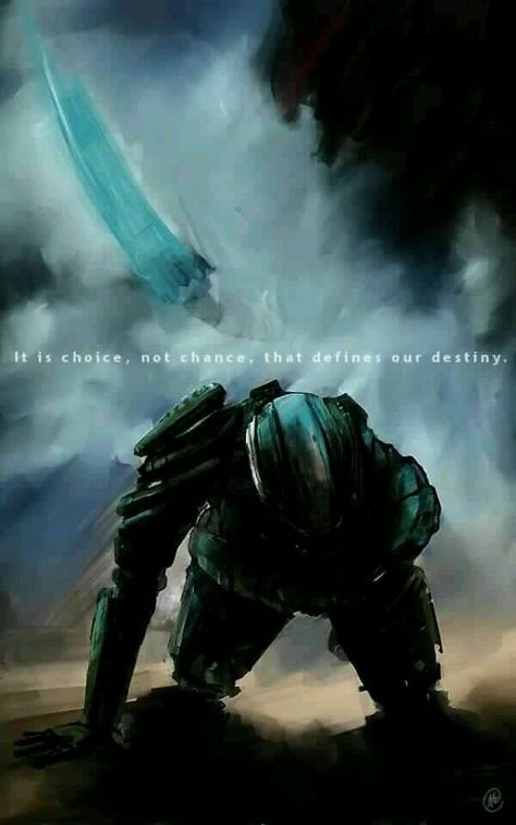 It is choice, not chance, that defines our destiny. Halo Video Game Art, Halo Quotes, Odst Halo, Video Game Quotes, Halo Spartan, Halo Art, Halo Series, Halo Master Chief, Halo Armor