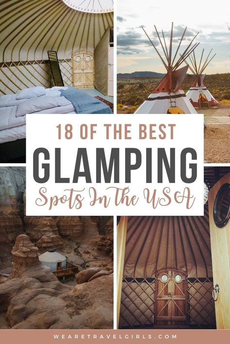 To help you find some of the absolute best glamping rentals in the US, we've put together this list of some of our favorite Airbnbs! Whether you are looking for luxury teepees, bubble domes, covered wagons, or safari style yurts, you can find the perfect vacation rental for your next glamping adventure using our list! | glamping airbnb usa | glamping tent airbnb | unique airbnb united states | airbnb glamping | best glamping in us | best glamping usa | glamping in the usa Glamping Airbnb, Airbnb Unique, Unique Airbnb, Covered Wagons, International Travel Essentials, Glamping Tent, Glamping Resorts, Road Trip Snacks, Luxury Glamping