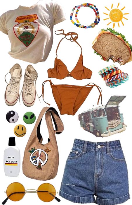 Pouge Life Outfit Aesthetic, Summer Camp Vibes Outfits, Summer Outfit Boards Aesthetic, 70s Summer Camp Outfits, Outfit Ideas Camping, Cool Camp Counselor Aesthetic, Aesthetic Summer Camp Outfits, Camp Core Outfits, 80 Summer Outfits