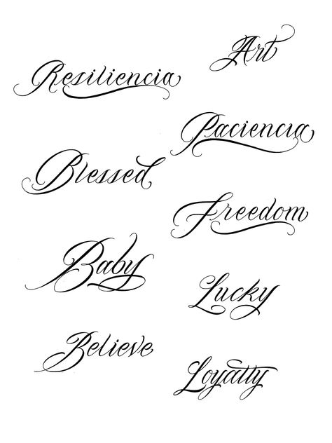 Fonts Elegant, Calligraphy Business, Free Calligraphy, Tattoo Lettering Styles, Cursive Tattoos, Graffiti Tattoo, Lowrider Art, Pretty Tattoos For Women, Tattoo Stencil Outline