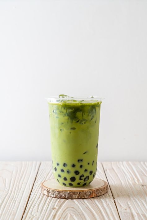 Green Tea Latte, Tea Latte, Bubble Tea, Premium Photo, Green Tea, Smoothie, Milk, Stock Photos, Tea