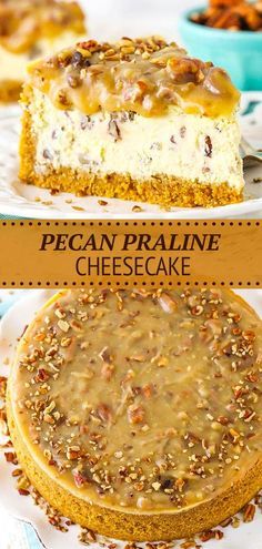 Caramel Pecan Filling, Pecan Praline Cheesecake, Praline Topping Recipe, Pecan Praline Sauce, Unique Cheesecake Recipes, Unique Cheesecake, Praline Cheesecake, Praline Sauce, Pecan Sauce