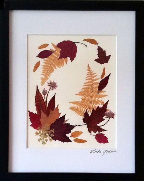 Dry Leaf Art, Leaf Art Diy, Pressed Flowers Diy, Fern Art, Pressed Fern, Leaf Collage, Leaf Projects, Autumn Leaves Art, Pressed Flower Crafts