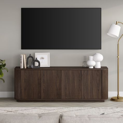 Canton Rectangular TV Stand for TV's up to 75" - 68" Wide - Bed Bath & Beyond - 40528415 Transitional Tv Stand, Inspire Me Home Decor, Tv Stands And Entertainment Centers, Modern Tv Stand, Media Console, Inspired Living, Living Room Tv, Furniture Outlet Stores, Tv Room